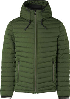 No Excess Jacket hooded short fit padded dark green Groen - L
