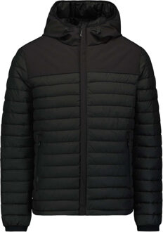 No Excess Jacket hooded short fit padded mix black Zwart - XL
