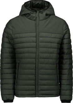 No Excess Jacket hooded short fit padded mix dark green Groen - XL