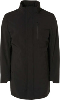 No Excess Jacket long fit stretch softshell black Zwart - XL