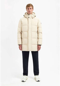 No Excess Jacket long parka hood padded cream Ecru - XL