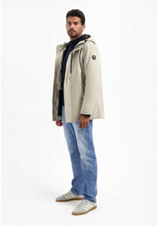 No Excess Jacket long soft shell stone - maat L Beige