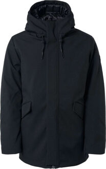 No Excess Jacket mid long fit hooded softshel black Zwart - XXL