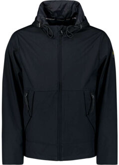 No Excess Jacket mid long hooded night Blauw