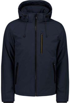 No Excess Jacket short fit hooded softshell s night Blauw - M