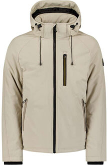 No Excess Jacket short fit hooded softshell s stone Beige