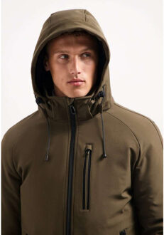 No Excess Jacket short fit hooded softshell s taupe Bruin - L