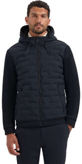 No Excess Jacket short fit sealed hooded knit night - maat S Blauw