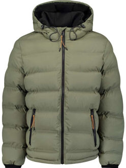 No Excess Jacket short fit sealed hooded padd steel Groen - XXXL