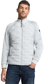 No Excess Jacket short fit sealed knitted mix chalk Grijs