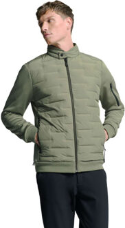 No Excess Jacket short fit sealed knitted mix light army - maat L Groen