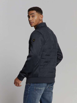 No Excess Jacket short fit sealed knitted mix night Blauw - XXL