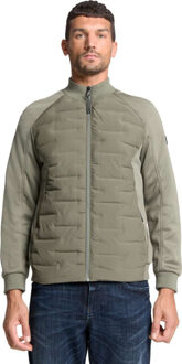 No Excess Jacket short fit sealed knitted mix steel Groen - XL