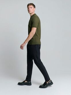 No Excess Knitted Poloshirt Olijfgroen Donkergroen - 3XL,M,XL,XXL