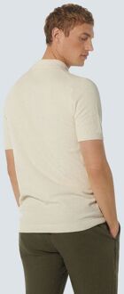 No Excess Knitted Poloshirt Structuur Ecru Off-White - 3XL,XL,XXL