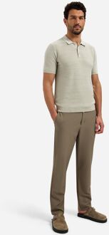 No Excess Knitted Poloshirt Taupe - L,M,XL