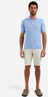 No Excess Knitted Slub Poloshirt Lichtblauw - 3XL,L,M,XL,XXL