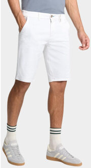 No Excess Korte broek short chino garment dyed twil 288190406/010 Wit - 33