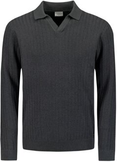 No Excess Longsleeve Poloshirt Riva Antraciet Grijs - 3XL,L,M,XL