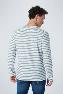 No Excess Longsleeve T-shirt Streep Blauw - XXL