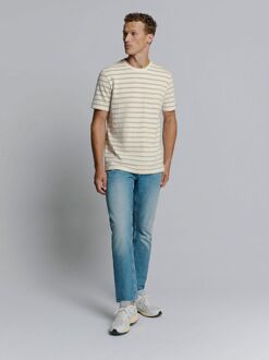 No Excess No-Excess T-Shirt Crewneck Jacquard Stripes Off-White - L,XL,XXL