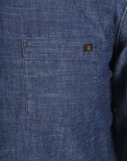No Excess Overhemd Denim Look Donkerblauw - M