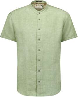 No Excess Overhemd korte mouw moa kraag green Groen - XL