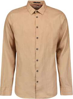 No Excess Overhemd lange mouw linnen desert Khaki - XL