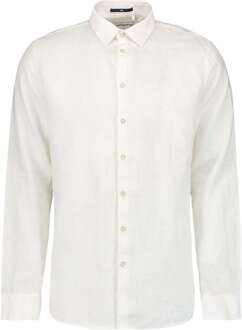 No Excess Overhemd lange mouw linnen white Wit - XL