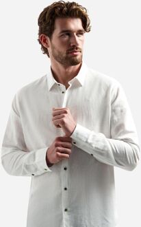 No Excess Overhemd Linnen Blend Wit - 3XL,M,XL,XXL