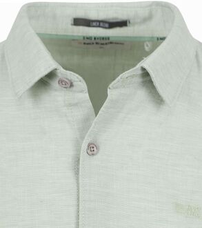 No Excess Overhemd Linnen Groen Melange Multicolour - XL