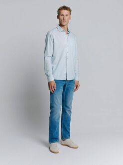 No Excess Overhemd Print Lichtblauw - 3XL,L,M,XL,XXL