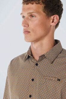 No Excess Overhemd Print Oranje - L,M