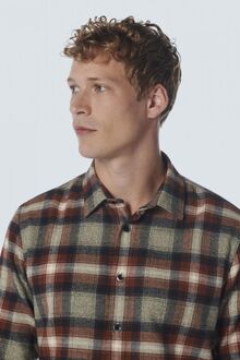 No Excess Overhemd Ruiten Caramel Multicolour - XXL