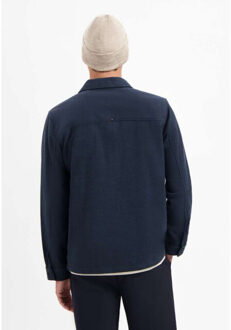 No Excess Overshirt button closure melange night Blauw - L