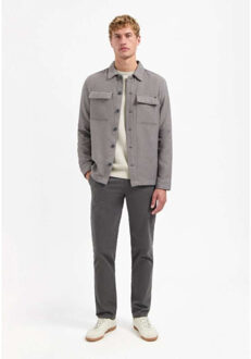 No Excess Overshirt full button stretch grey Grijs - M