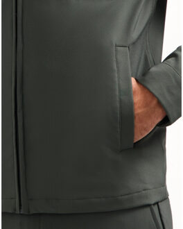 No Excess Overshirt full zipper stretch sedoc dessin Groen - M