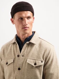 No Excess Overshirt Melange Beige - 3XL,XXL