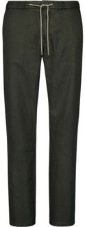 No Excess Pants with linen garment dyed motorblack Zwart - S
