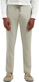 No Excess Pants with linen yarn dyed taupe Bruin - XL