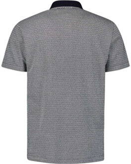 No Excess Polo 2 coloured jacquard deep blue Blauw - L