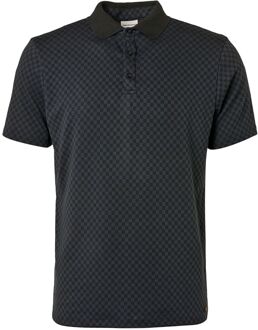 No Excess Polo Geblokt Patroon Zwart Navy - M