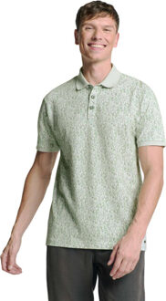 No Excess Polo pique allover printed green Groen - S