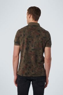 No Excess Polo Print Army Groen Donkergroen - XXL