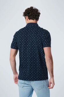 No Excess Polo Print Donkerblauw