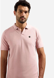 No Excess Polo short sleeve v-collar basic light mauve Veelkleurig - XXL