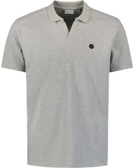 No Excess Polo v melange grey melange Grijs - L