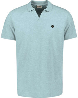 No Excess Polo v melange ice Blauw - XXXL