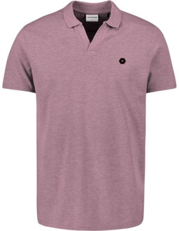 No Excess Polo v melange mauve Roze