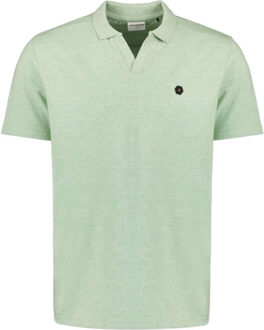 No Excess Polo v melange mint - maat XL Groen